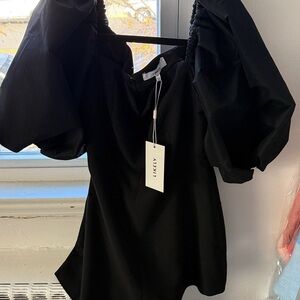 Likely Black Puff Sleeve Blouse
